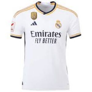 Adidas Real Madrid barely used White and Gold Jersey Laliga